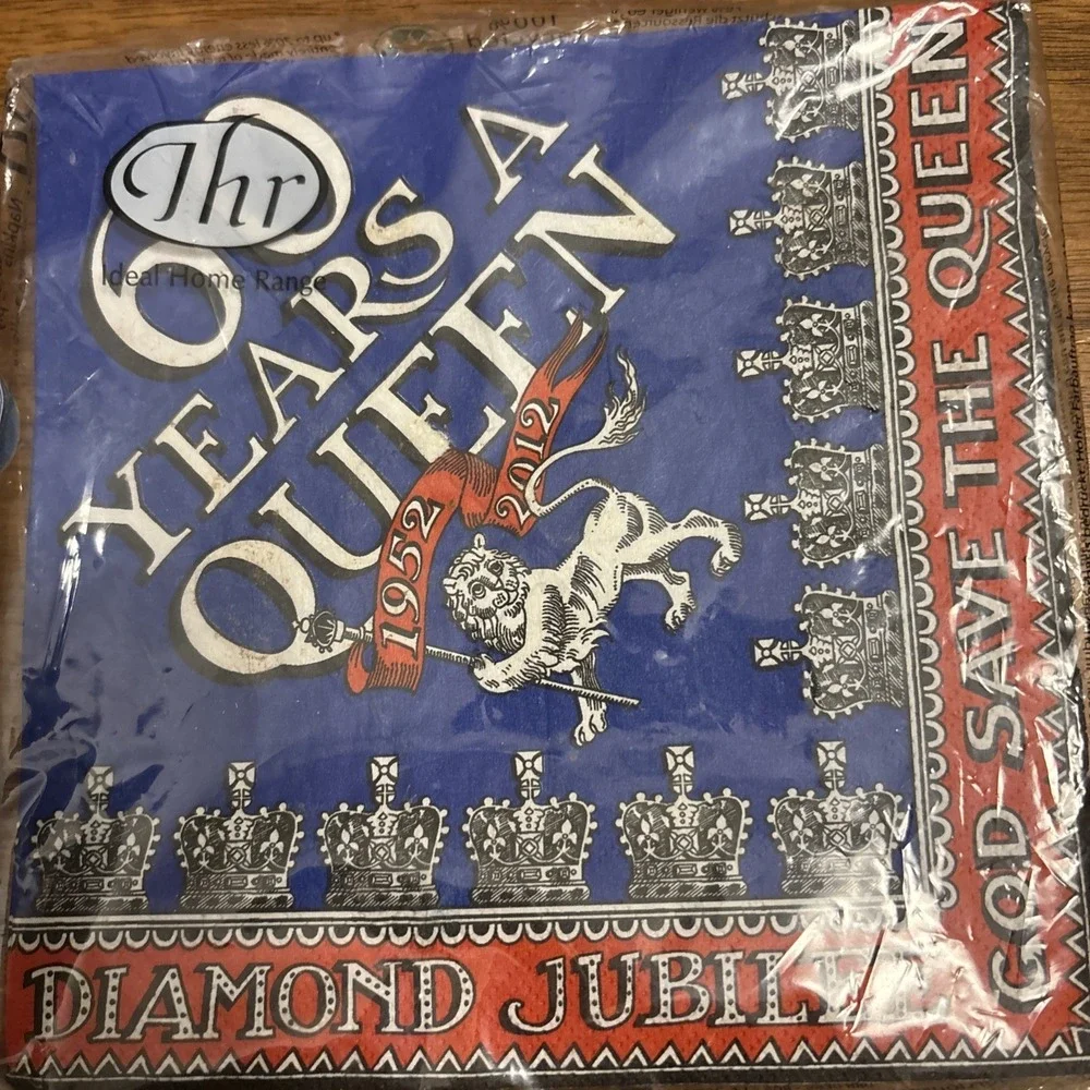 Emma Bridgewater 60 Years A Queen Diamond Jubilee Paper Lunch‎ Napkins Pkg Of 20